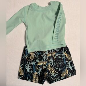 Matching spf swim shirt and trunks